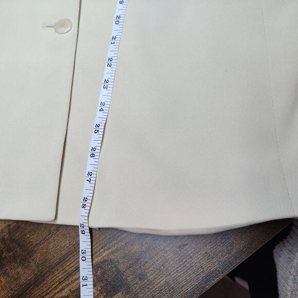 Vtg Express Campagnie Internationale Preppy Nude Blazer 12 Old Money Tailored - Picture 11 of 12